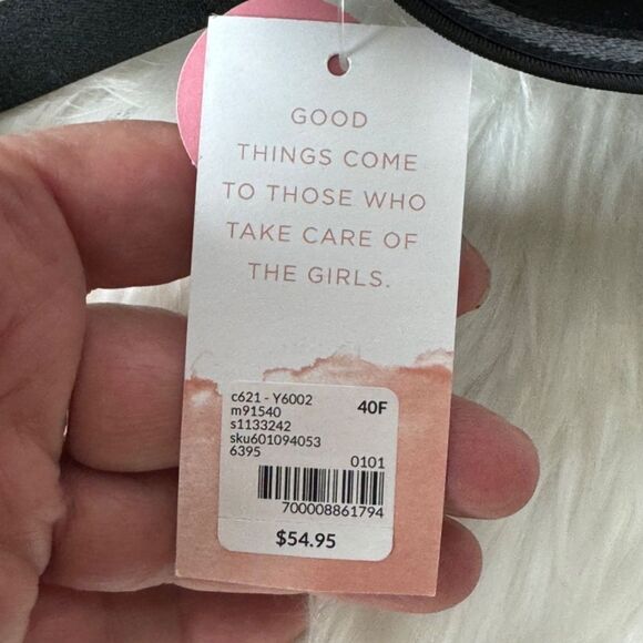 Cacique Black NWT Lightly Lined Multi Way Strapless Bra Sz 40F - Picture 10 of 11